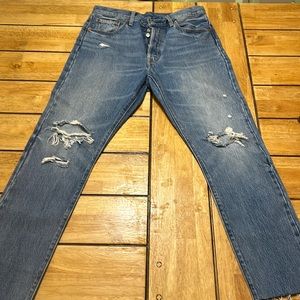 Levi 501 skinny jeans size 29 length 32